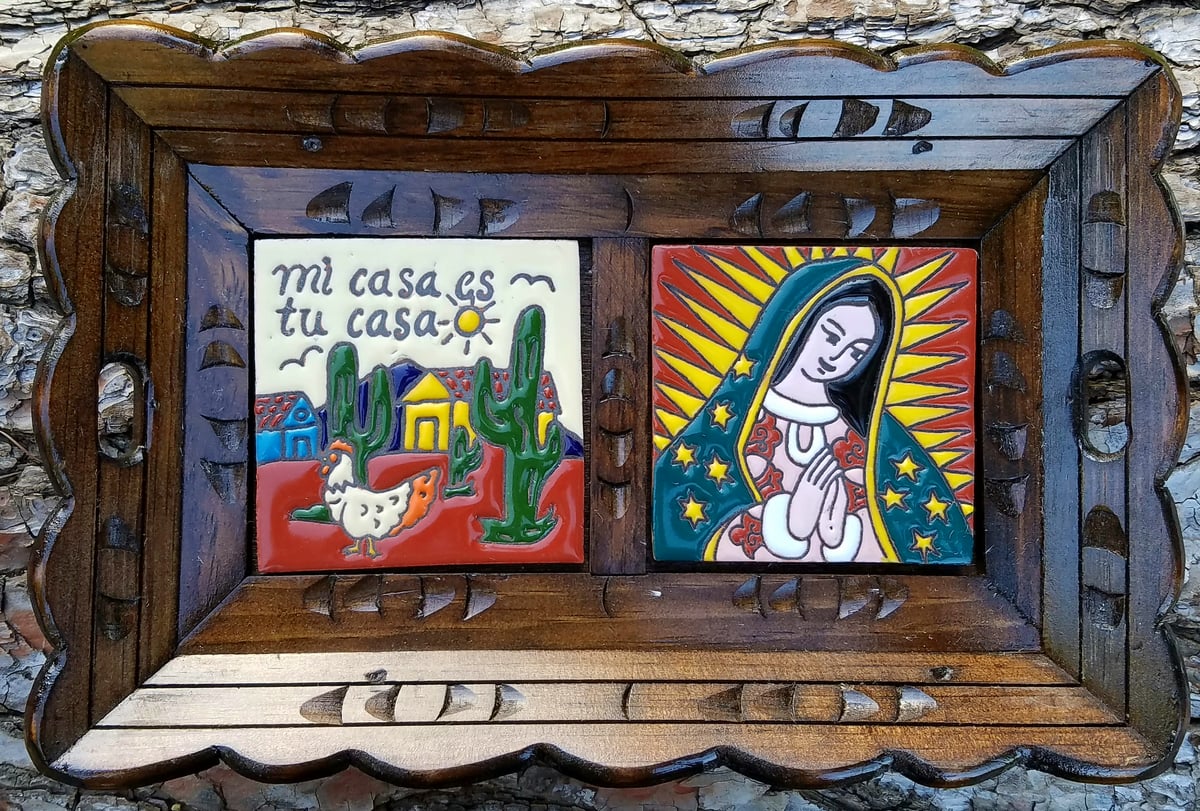 Image of Mi Casa Guadalupe Wooden Double Tray