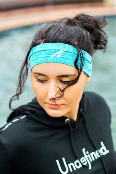 Image of NTV light blue headband