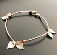 Image 2 of Small Leaves Bracelet - Rose Gold Filled, Yellow Gold Filled or Oxidized Sterling Silver