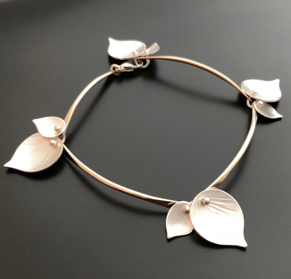 Image of Large and Small Leaf Bracelet with clasp