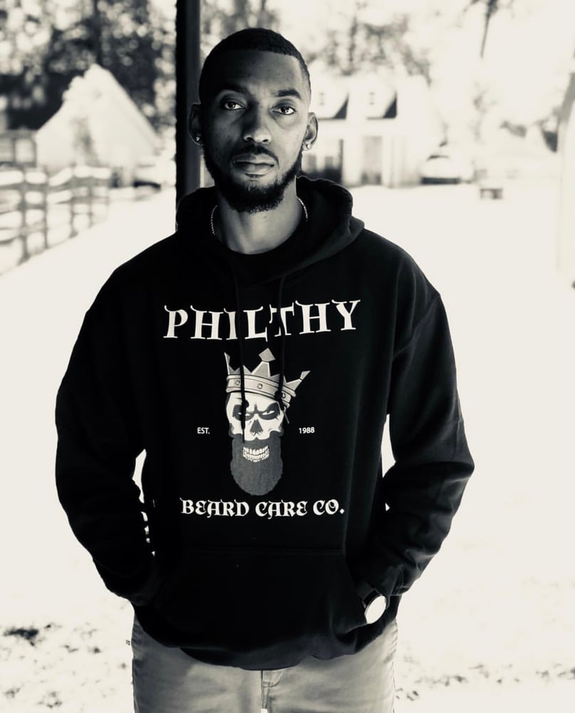 Image of Philthy Beard Care Co. Pull Over Hoodie (Black)