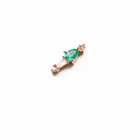 Image 1 of Adele Emerald Earring  (Single piece)
