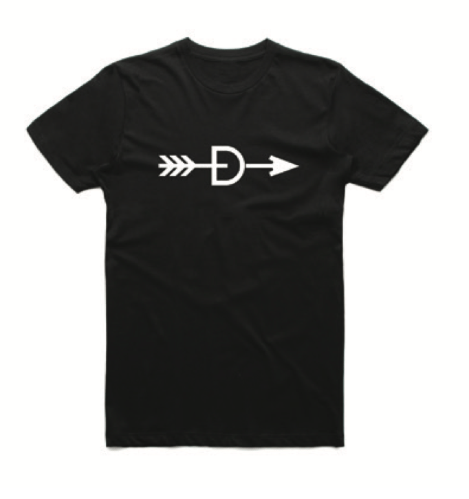 Image of Arrow Tee - WHITE - XL ONLY - 3 LEFT!
