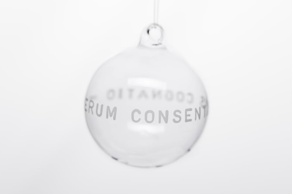 Image of "A harmonious..." VERBA 8cm Christmas tree ball with inscription