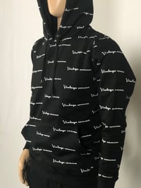Image 1 of Black Vintage Comma All Over Hoodie 