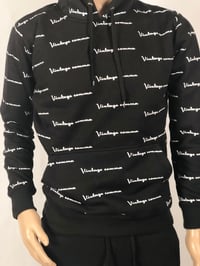 Image 2 of Black Vintage Comma All Over Hoodie 