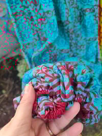 Image 5 of Milan Hareems/ Bloomer/ Balloon  trousers with matching head scarf -turquoise and mustard upto 14 uk