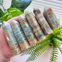 Aquatine Lemurian Calcite Tower