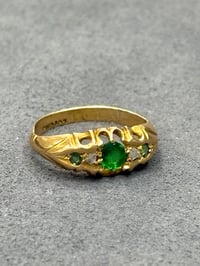 Image 3 of 18ct Victorian Tsavorite, Emerald & Diamond