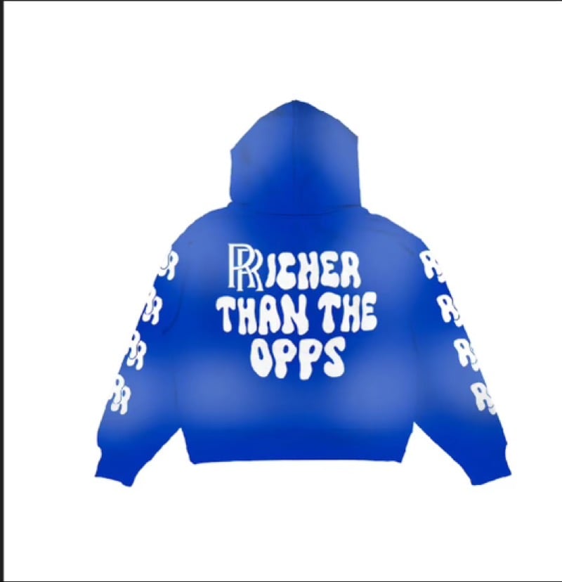 RTTO "Wavy" 4 Logo Zip Up in Royal Blue