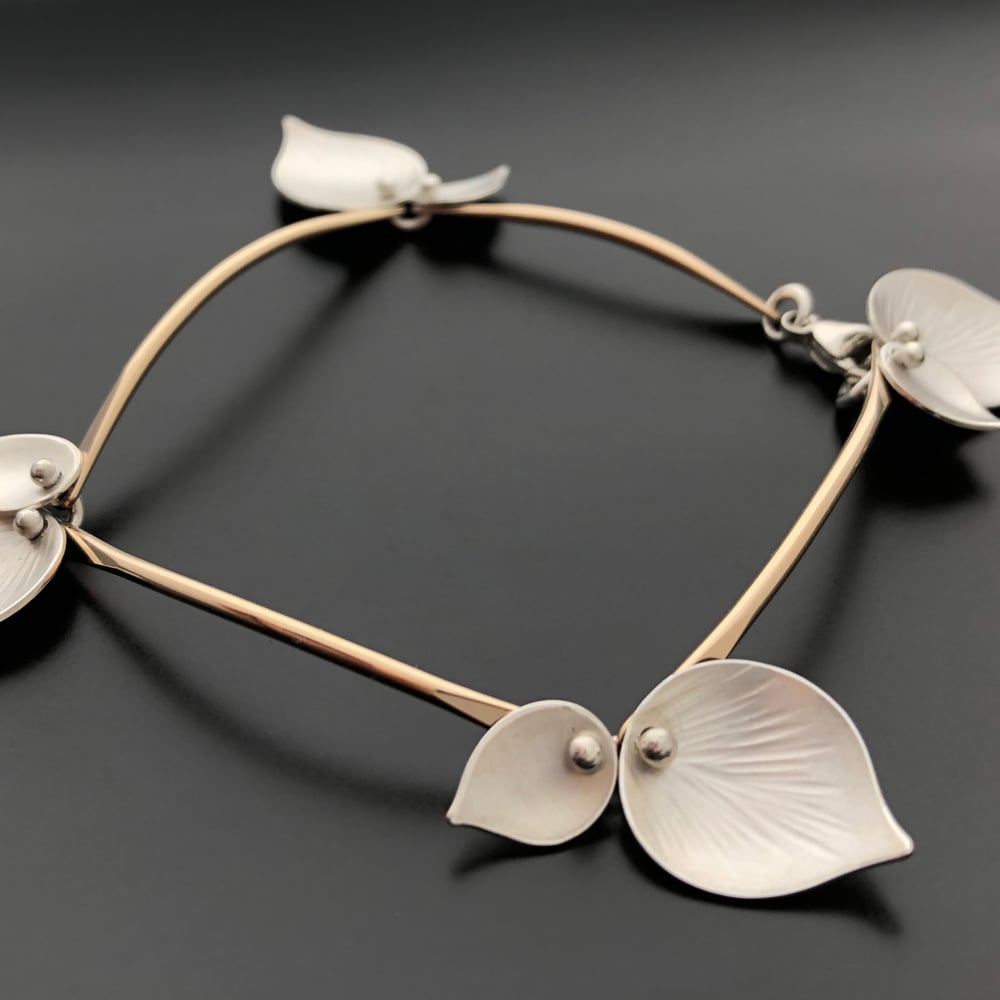 Image of Large and Small Leaf Bracelet with clasp