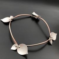 Image 4 of Large and Small Leaf Bracelet with clasp