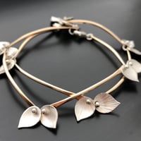 Image 4 of Small Leaves Bracelet - Rose Gold Filled, Yellow Gold Filled or Oxidized Sterling Silver