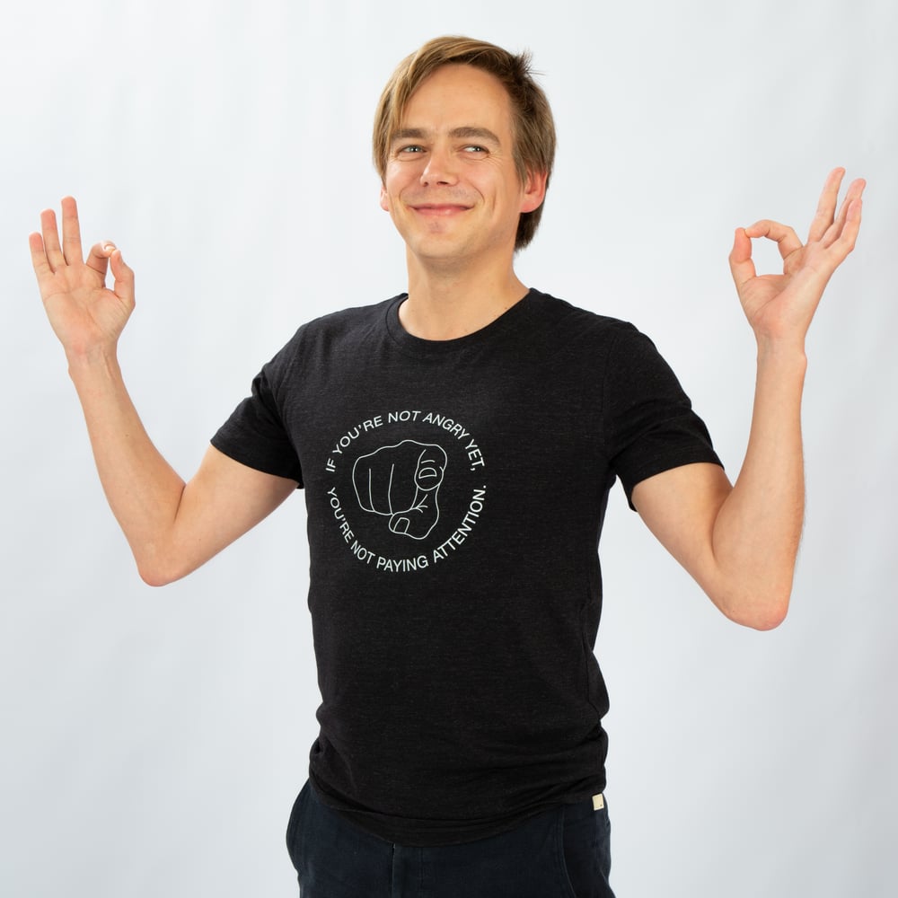 Image of T-SHIRT MAN short sleeve SLOGAN dark grey
