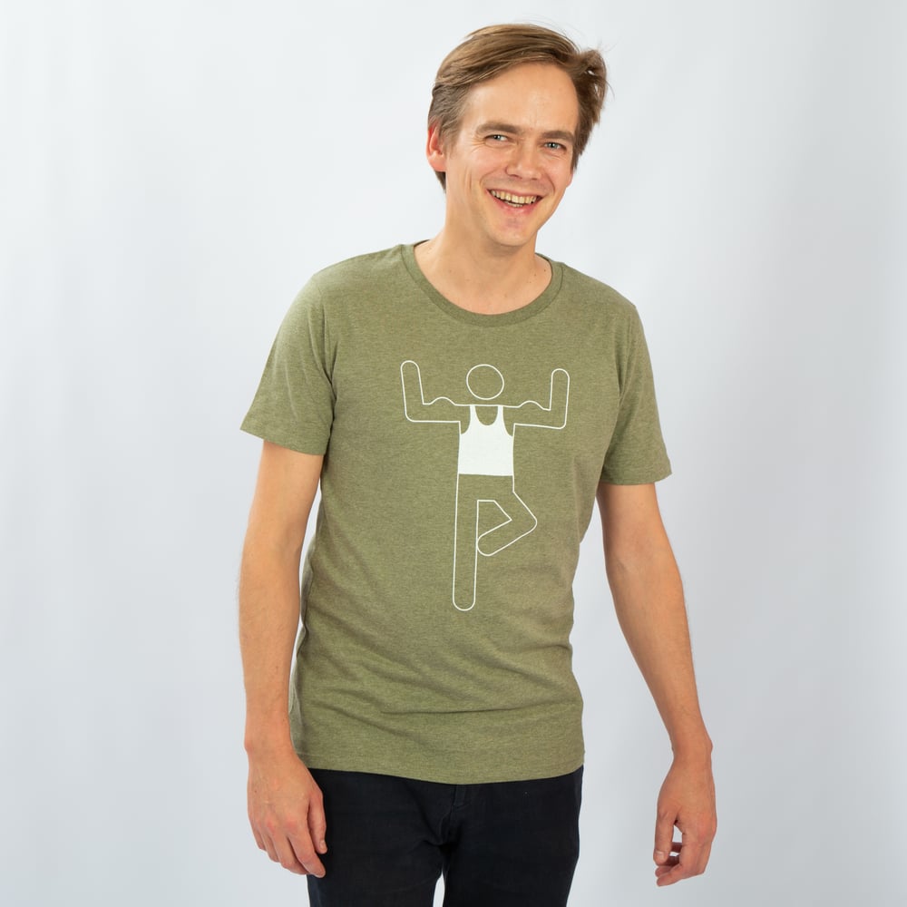 Image of T-SHIRT MAN short sleeve YOGA & STRENGTH olive