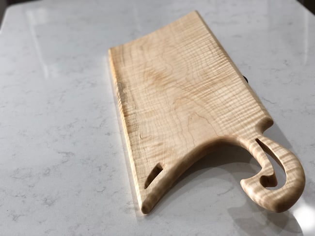 Tiger Maple Serving Board - "The Cleaver"