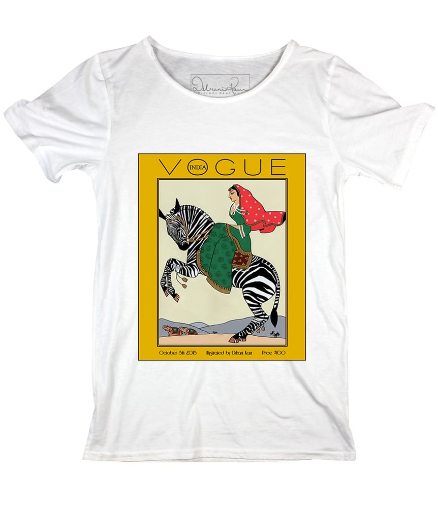 Image of Rani on a Zebra - UNISEX TEE