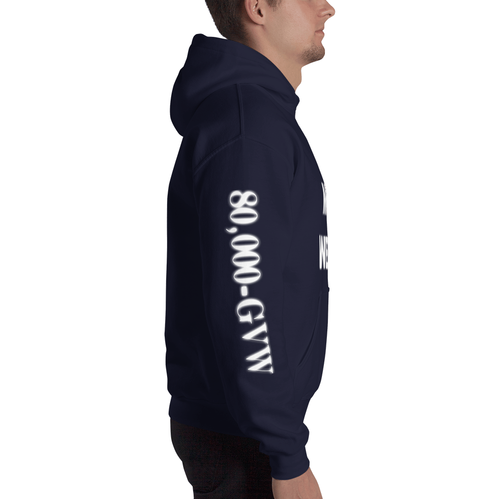 Image of I MOVE WEIGHT 80,000-GVW HOODIE - Navy Blue