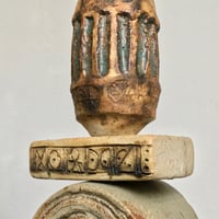 Image 4 of Set of Two Bernard Rooke Studio Ceramic Totem Lamps, England, 1960s