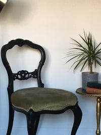 Image 2 of A black & green vintage chair 