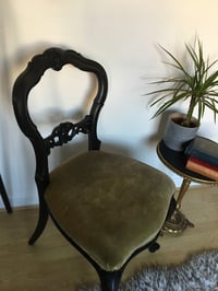 Image 3 of A black & green vintage chair 