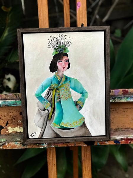 Image of “ Sassy Bride” 35cmx27cm x5cm Original Painting