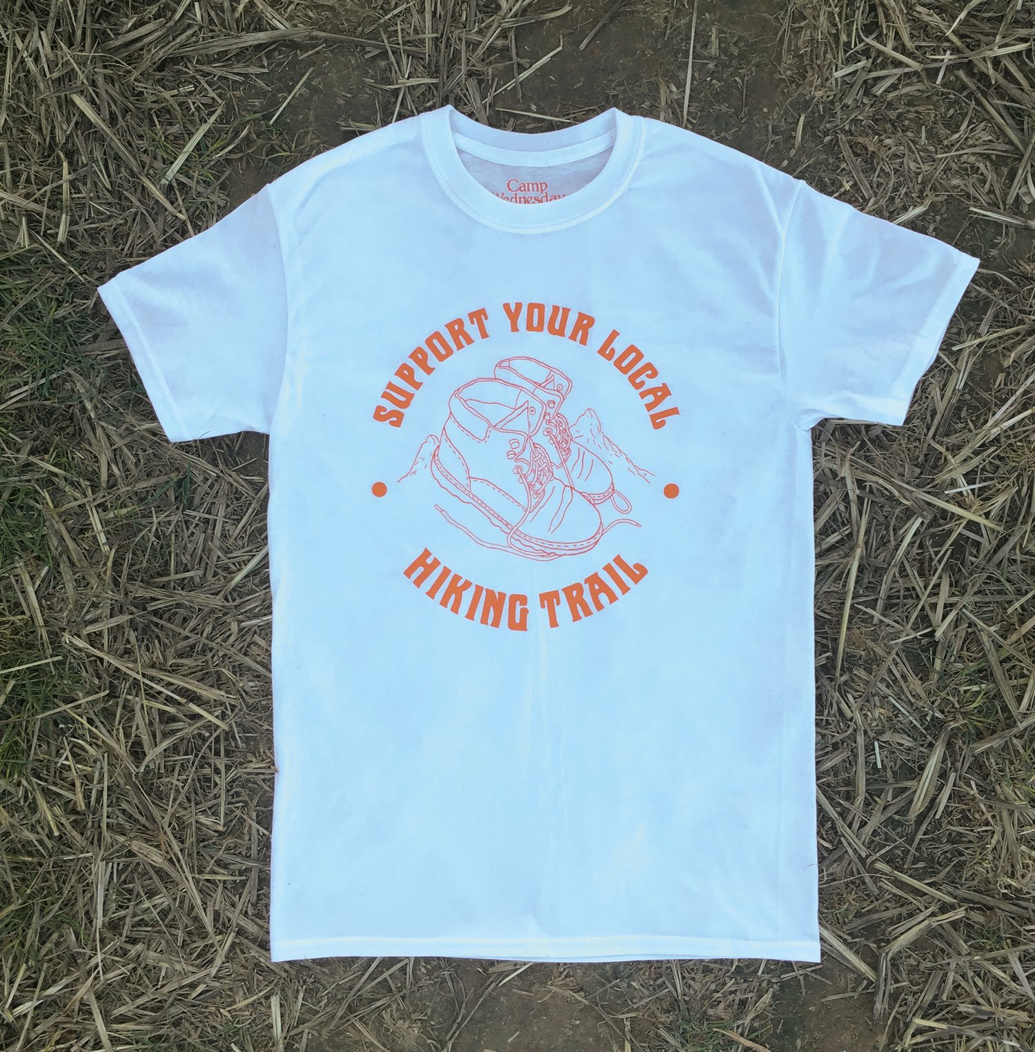 Image of Support Your Local Hiking Trail - White / Fox Orange