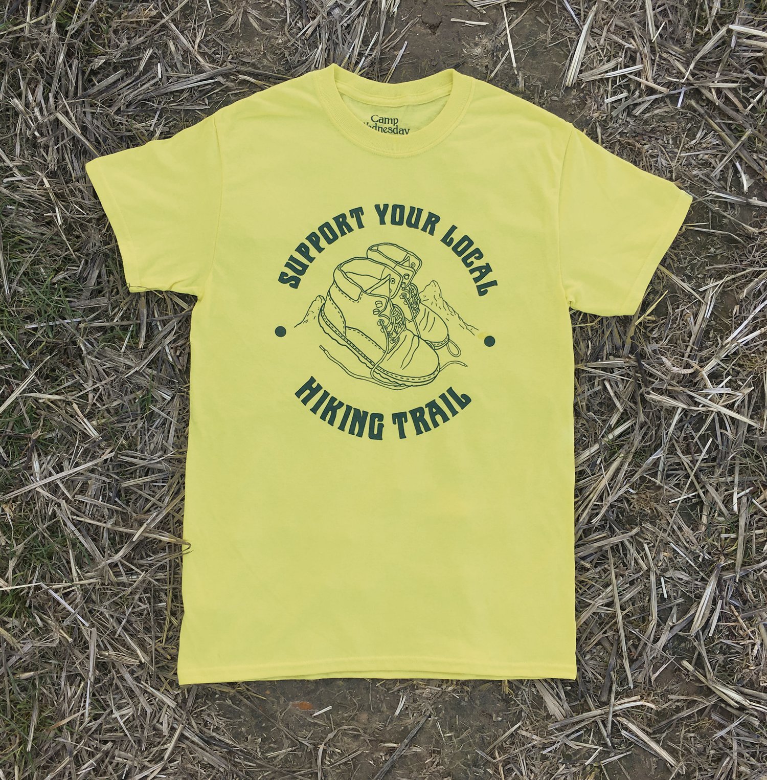 Image of Support Your Local Hiking Trail - Corn / Forest Green