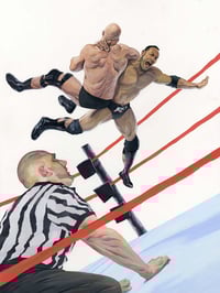 The Rock / Stone Cold Orignal Painting