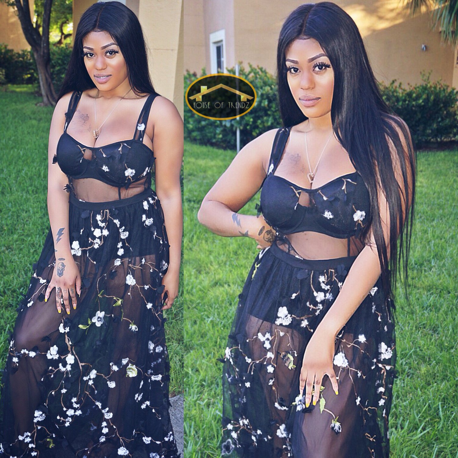 Image of “MidNightDaisy” Dress