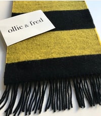 Image 1 of LOMAX BEE STRIPE WOOL SCARF by Ollie + Fred 