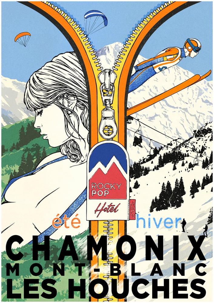 Image of CHAMONIX été/hiver 50x70 cm