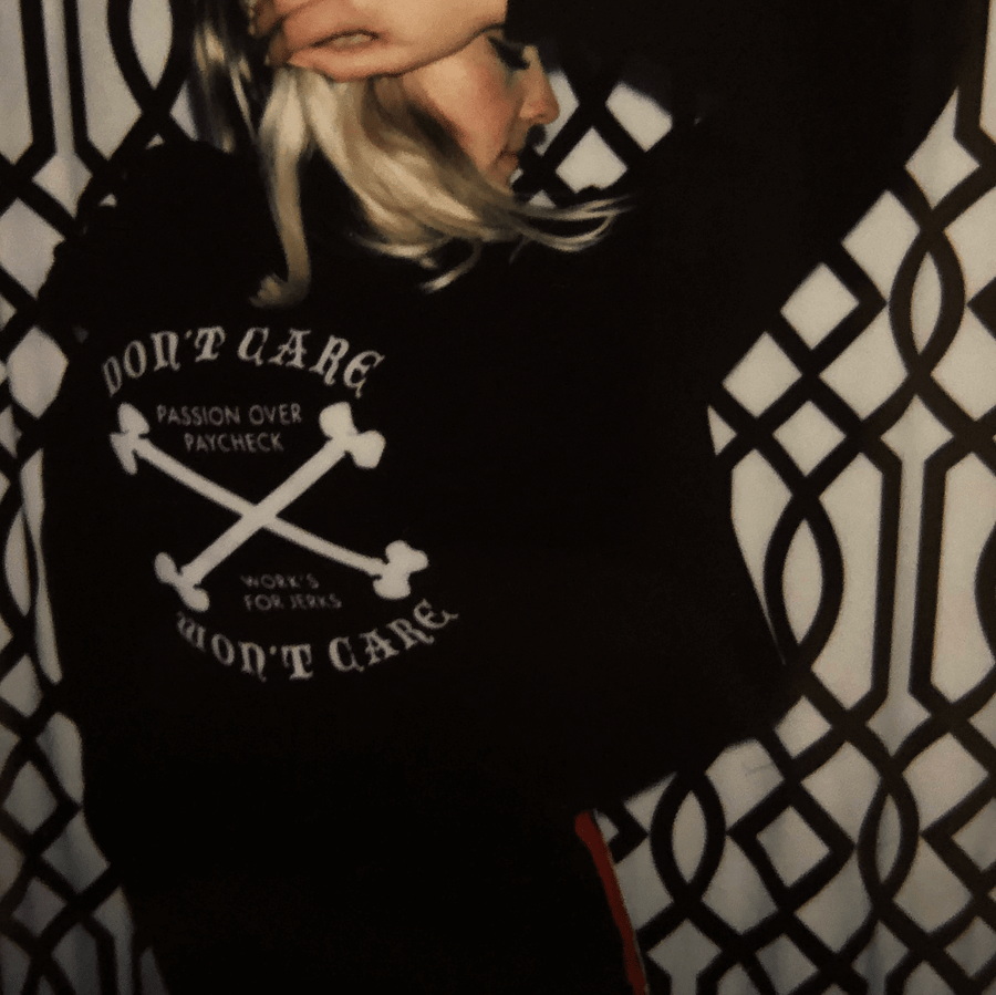 Image of DON'T CARE WON'T CARE - WOMEN'S CROPPED HOODY