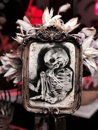 Image 1 of FOETAL SKELETON' [ Unique Print - { 1/1 } ] Hand Embellished Museum Archival Print