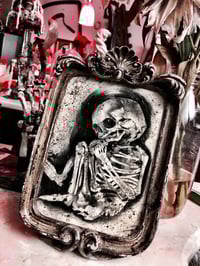 Image 4 of FOETAL SKELETON' [ Unique Print - { 1/1 } ] Hand Embellished Museum Archival Print