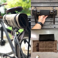 Image 1 of Motorcycle tool roll /  Bicycle tool roll  in waxed canvas  /  Bike accessories