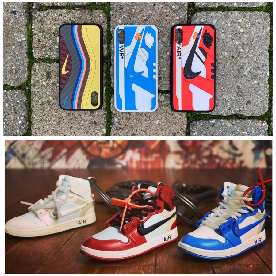 Image of COMBO: Jordan 1 Off-White Phone Case + Jordan 1 Keychain