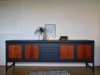 Image 2 of Dark grey & teak Nathan sideboard 