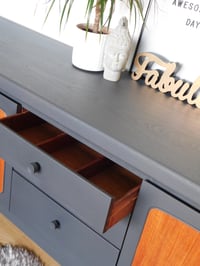 Image 5 of Dark grey & teak Nathan sideboard 