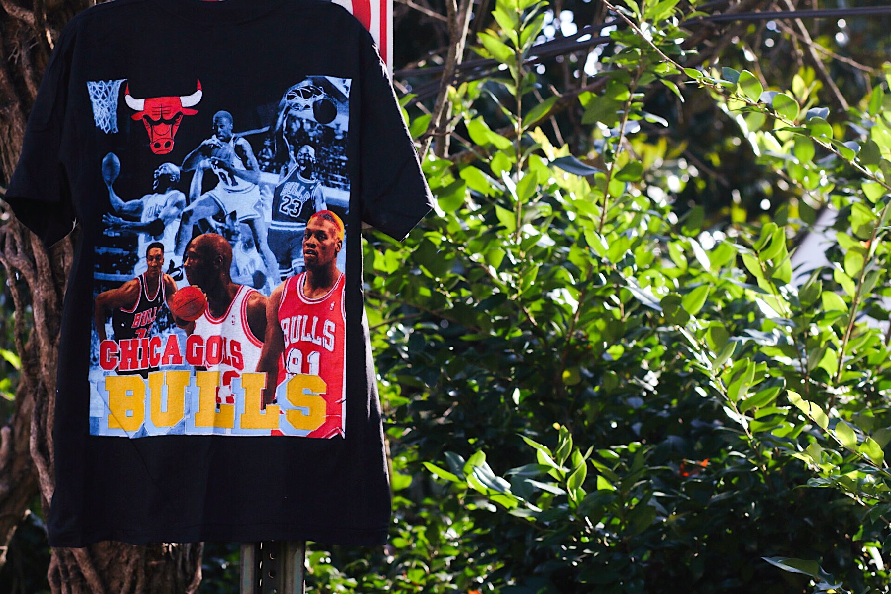 Rare 1996 Vintage CHICAGO BULLS 1996 NBA Champions Deadstock Double-Sided  Rap Tee Sz: Large