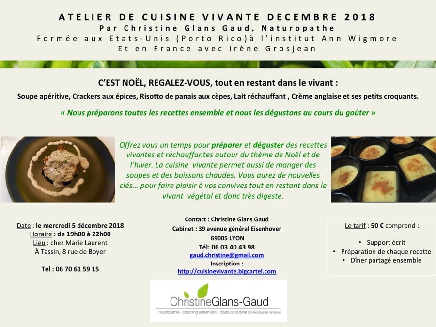 Image of Atelier cuisine vivante pour Noël à Tassin