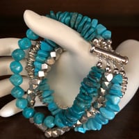 Image 3 of Blue Kingman turquoise bracelet