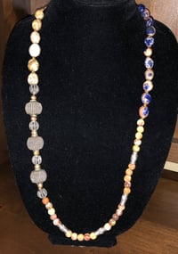 Image 2 of Old world jasper & lapis necklace