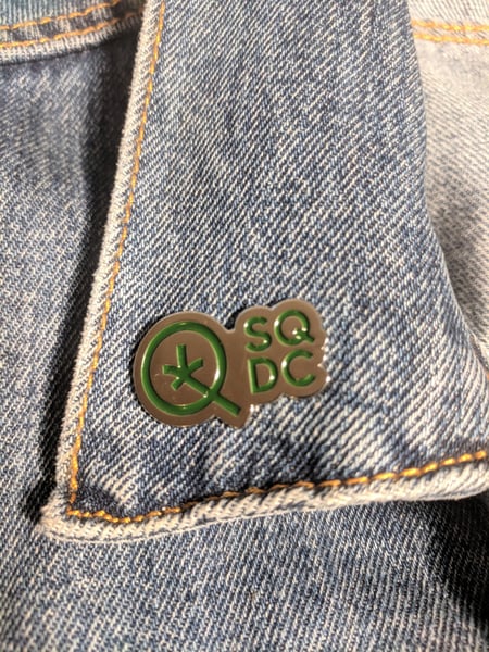 Image of SQDC Silver Enamel Pin