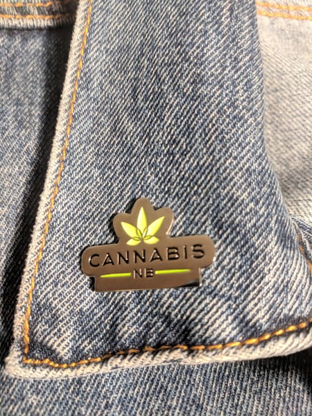 Image of Cannabis New Brunswick Silver Enamel Pin