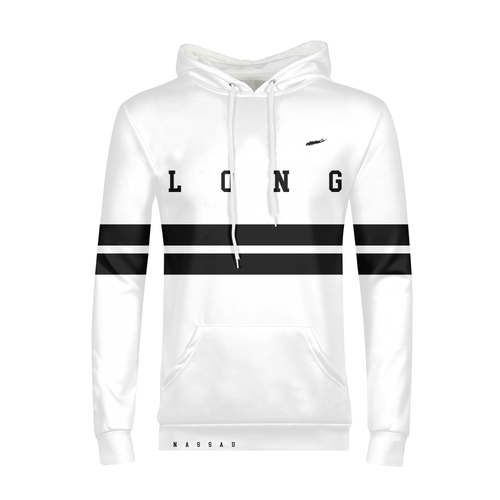 Image of Long Island Hoodie: White x Black