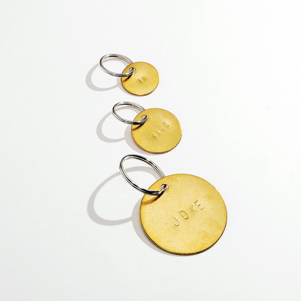 CUSTOM HAND HAMMERED BRASS KEYCHAIN chaparral studio