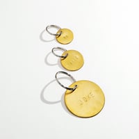 Image 1 of CUSTOM HAND HAMMERED BRASS KEYCHAIN