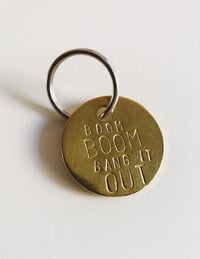 Image 2 of CUSTOM HAND HAMMERED BRASS KEYCHAIN