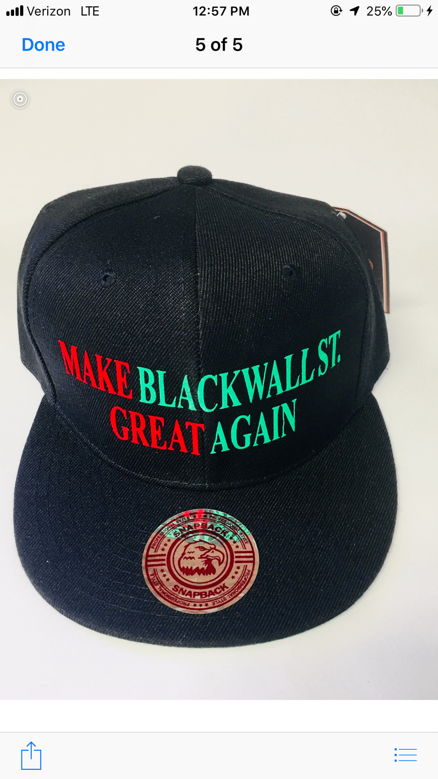 Image of MAKE BLACKWALLST. GREAT AGAIN RBG SNAPBACK
